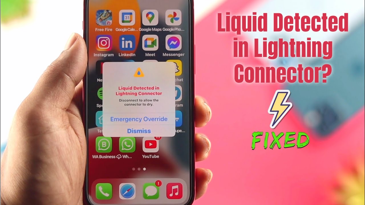 Liquid Detected in Lightning Connector